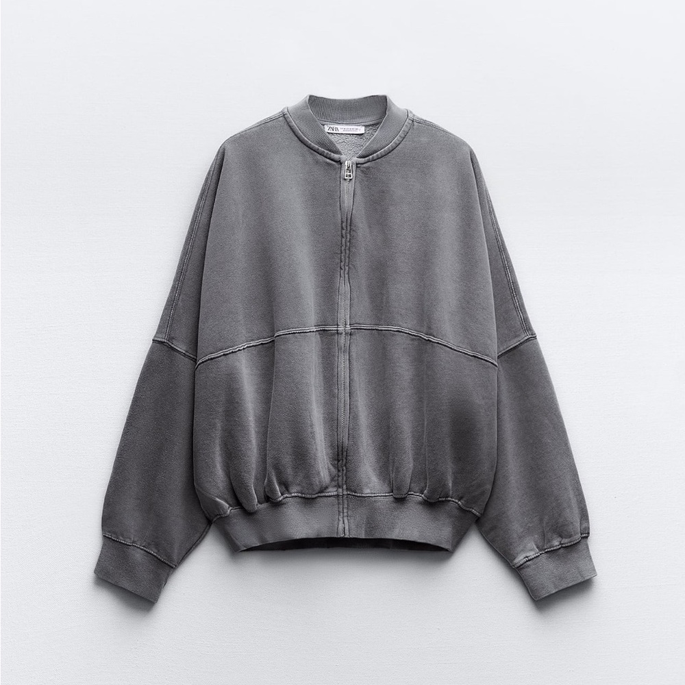 COPY - Zara zippered bomber sweatshirt